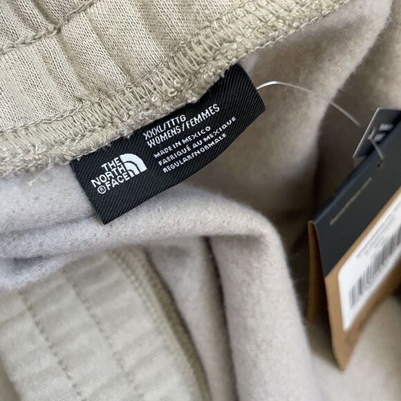 NORTH FACE Sweatpants Womens 3XL Flax Tan Tapered NEW Slim Fit Slit Pockets - Picture 5 of 7